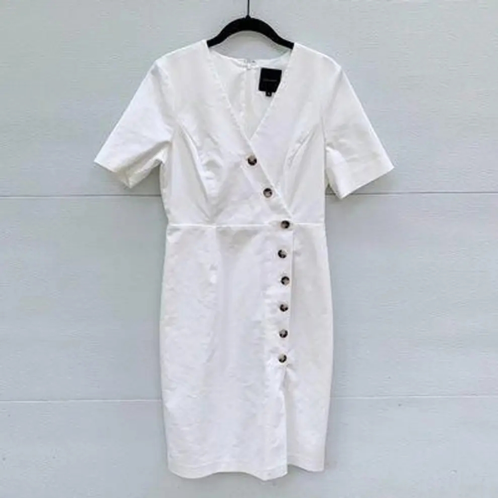 Alex Marie Cream Size 12 Button-Down Dress
